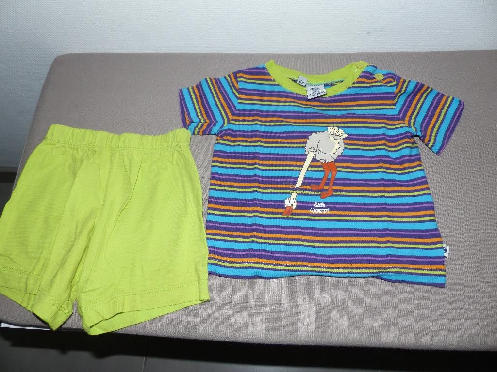 Pyjama d'été Little Woody - taille 62, Enfants & Bébés, Vêtements de bébé | Taille 62, Garçon ou Fille, Enlèvement ou Envoi, Comme neuf