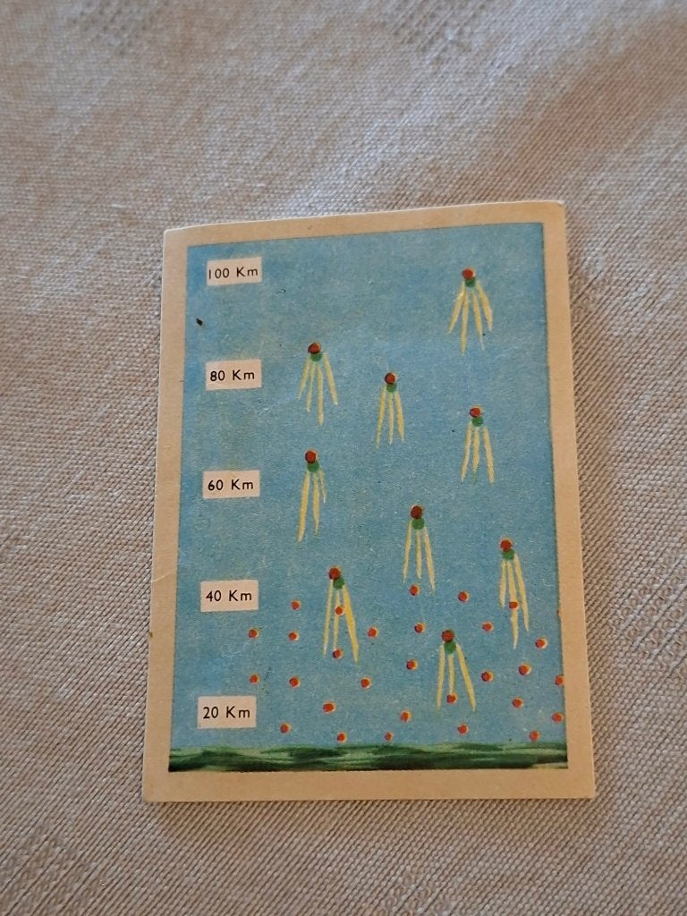 Prentje/Chromo : Raadselachtige stralen uit het heelal, Verzamelen, Ophalen of Verzenden, Gebruikt, Natuur, Prent