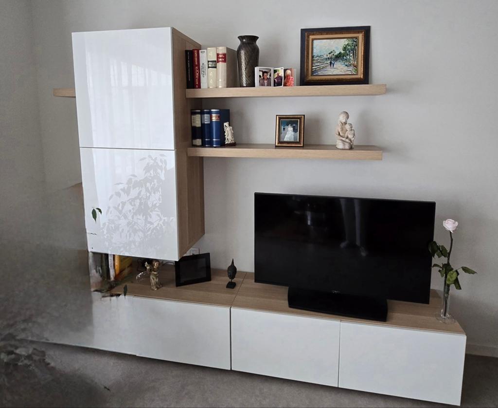 Ikea tv/wandcombinatie, Huis en Inrichting, Kasten |Televisiemeubels, Zo goed als nieuw, 150 tot 200 cm, 150 tot 200 cm, 50 tot 75 cm