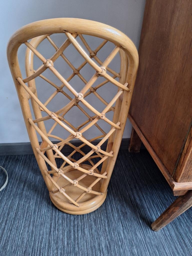 Vintage houten paraplu houder 55cm hoog, Ophalen