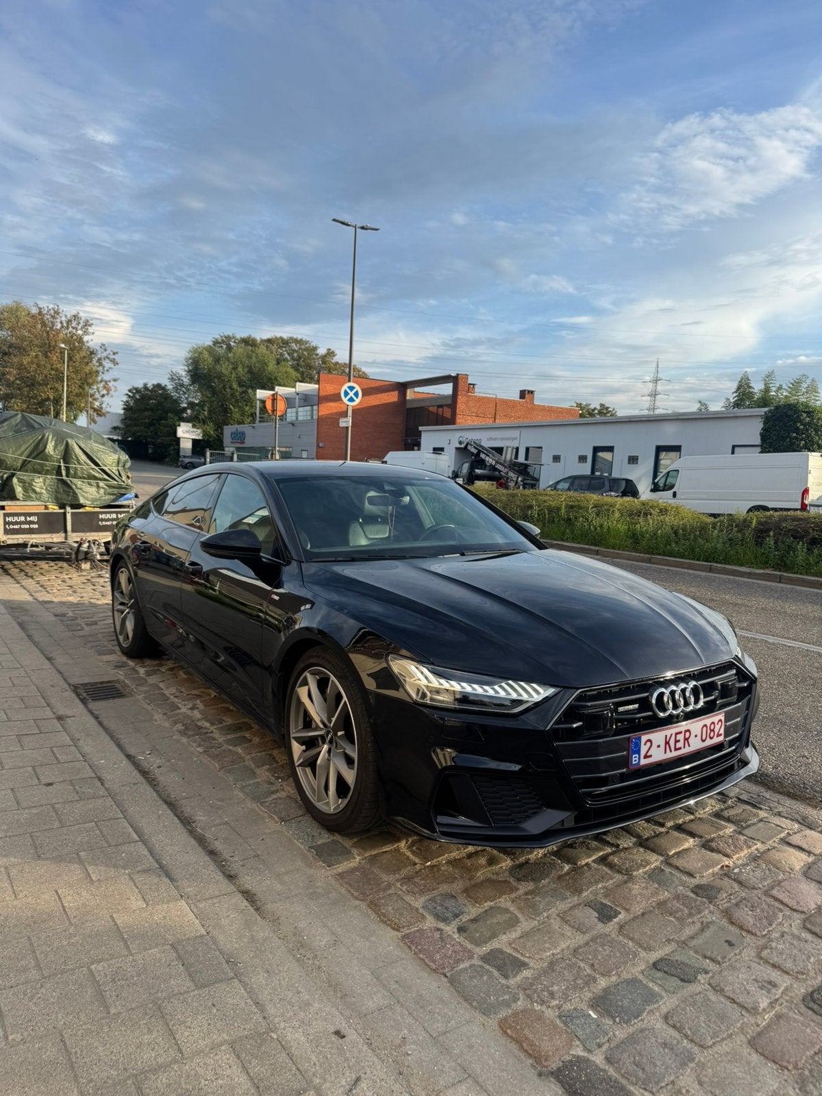 Audi a7 Hybrid benzine S-Line Matrix recent onderhouden, 4 deurs, https://public.car-pass.be/5, Zwart, Leder