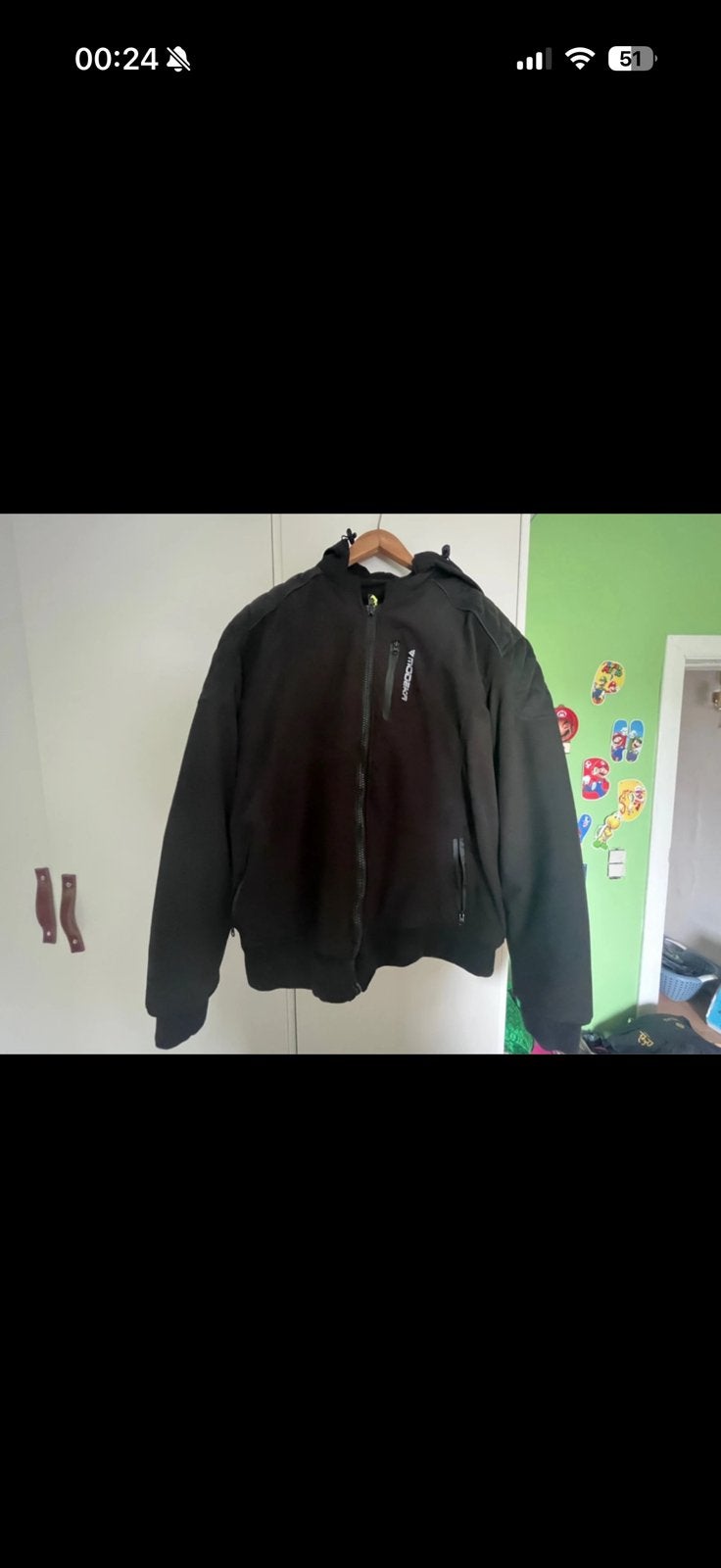 Veste moto taille 5XL, Kleding | Heren, Jassen | Zomer, Ophalen, Zo goed als nieuw, Overige maten, Zwart