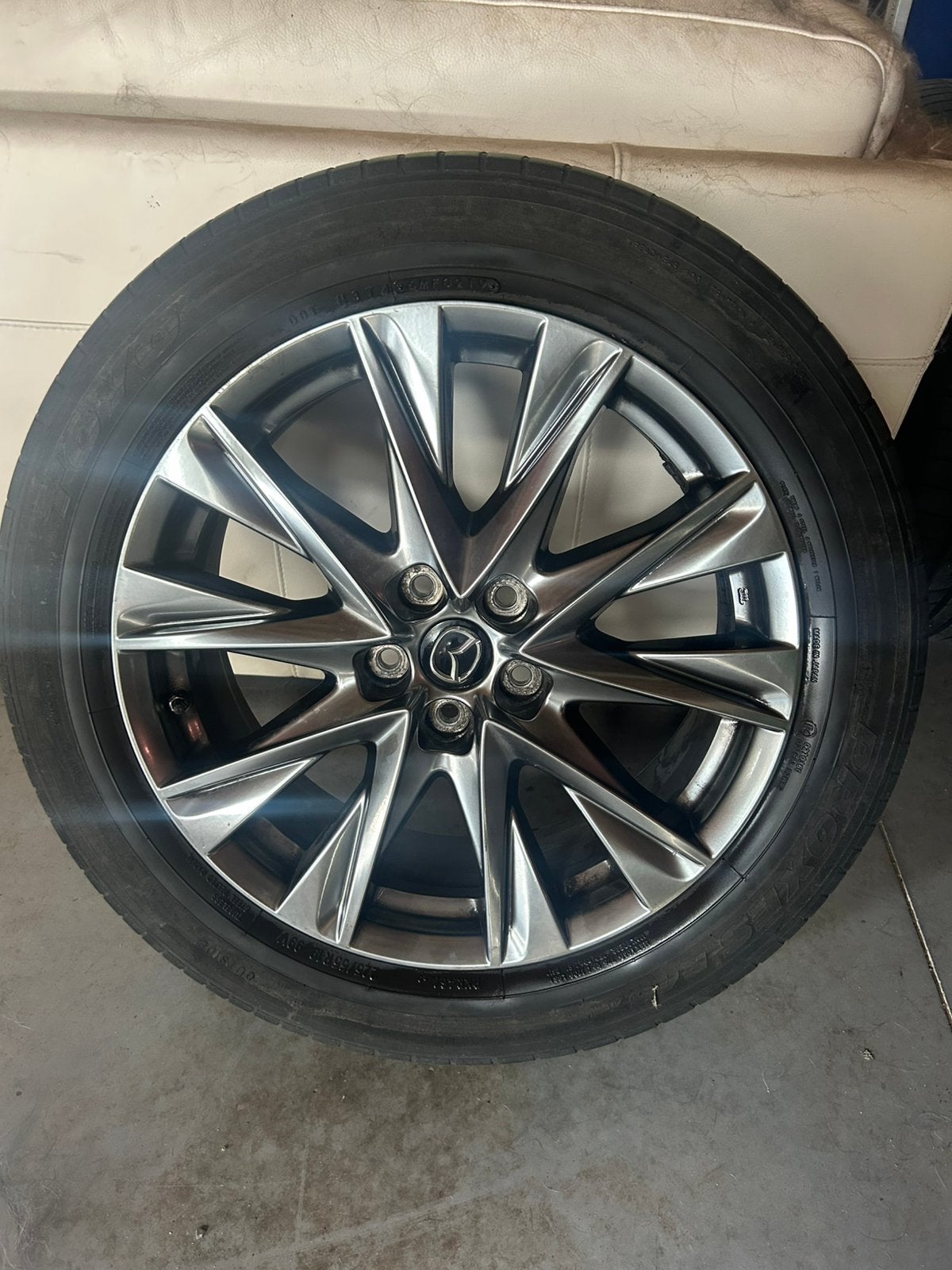 Set 4 originele Mazda velgen 19inch + Zomerbanden Mazda CX-5, Auto-onderdelen, Banden en Velgen, Personenwagen, Ophalen, 19 inch