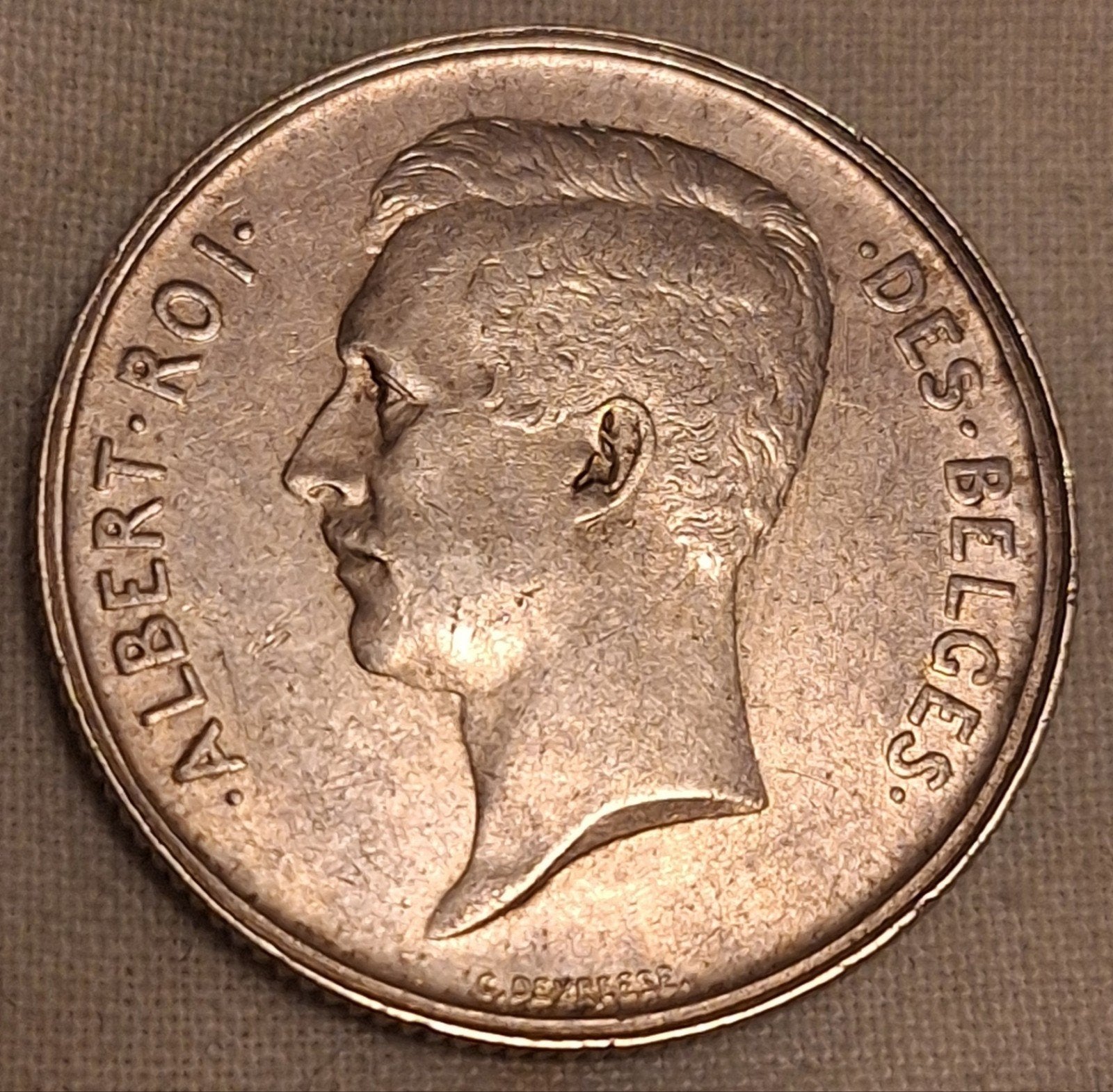 Zilveren 2 Francs 1911 België – Koning Albert I – Prachtige, Postzegels en Munten, Zilver, Ophalen of Verzenden, Losse munt, Zilver