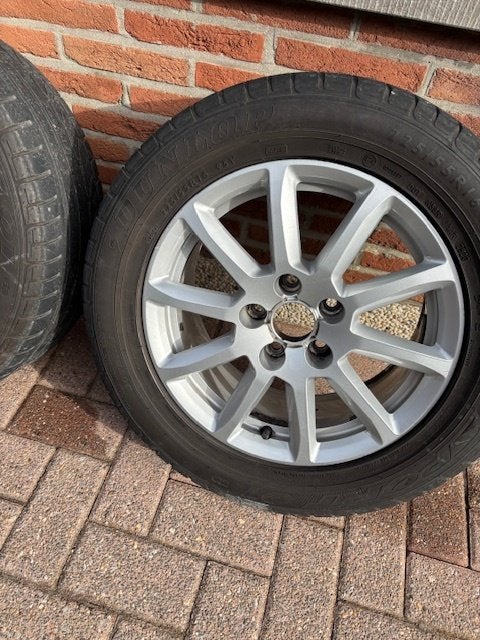 Audi A4 - originele velgen met zomerbanden "Dunlop", Autos : Pièces & Accessoires, Pneus & Jantes, 16 pouces, Véhicule de tourisme