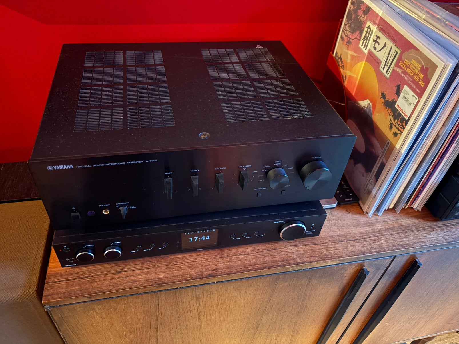 Amplificateur Amplifer YAMAHA A-S701 NOIR black, Enlèvement, Comme neuf, 60 à 120 watts, Yamaha