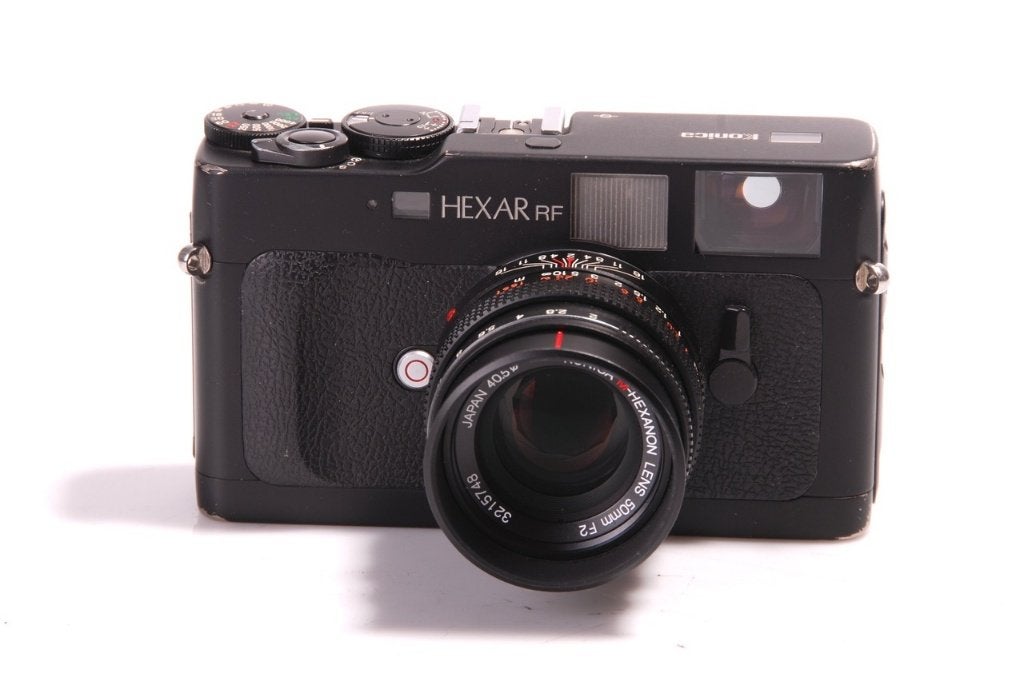 KONICA HEXAR RF met 50/2.0 M-HEXANON, Ophalen of Verzenden, Konica