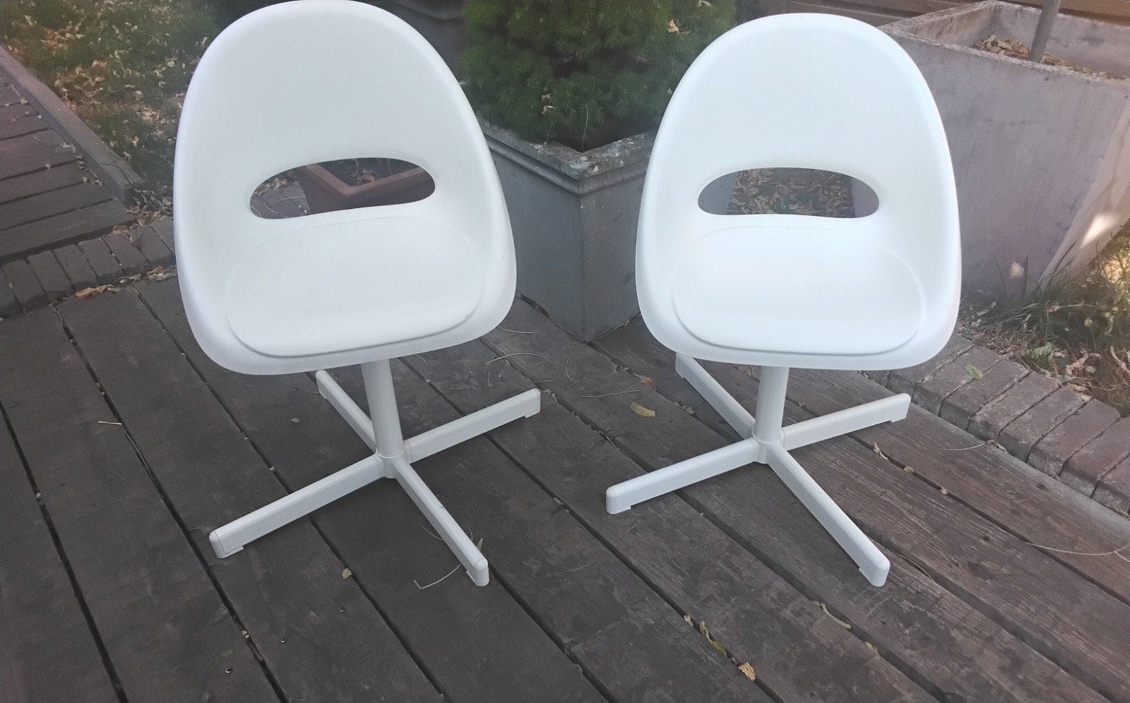lot de 2 chaises de bureau pivotante IKEA enfant/adolescent, Comme neuf, Enlèvement, Blanc, Chaise de bureau