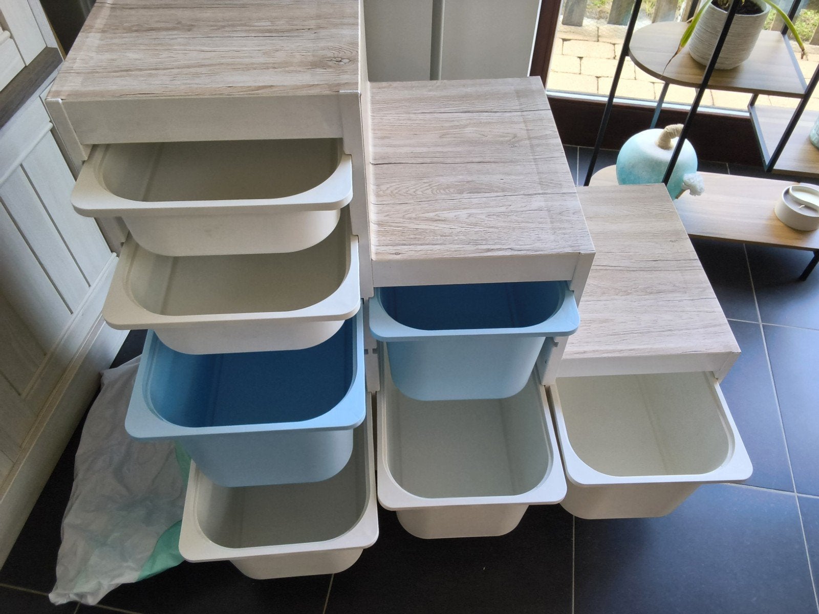 opbergbox met bakken, Ophalen, Gebruikt, Bak of Kist, 75 tot 100 cm