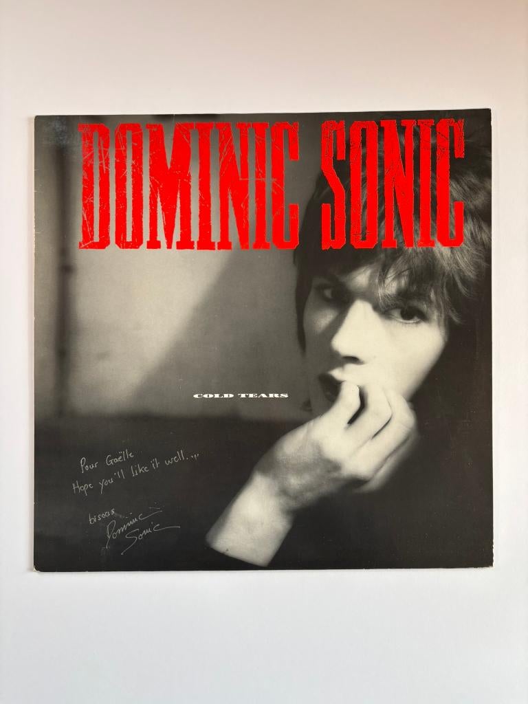 Dominic Sonic – Cold Tears LP signé, Enlèvement, Comme neuf, 12 pouces, Alternatif