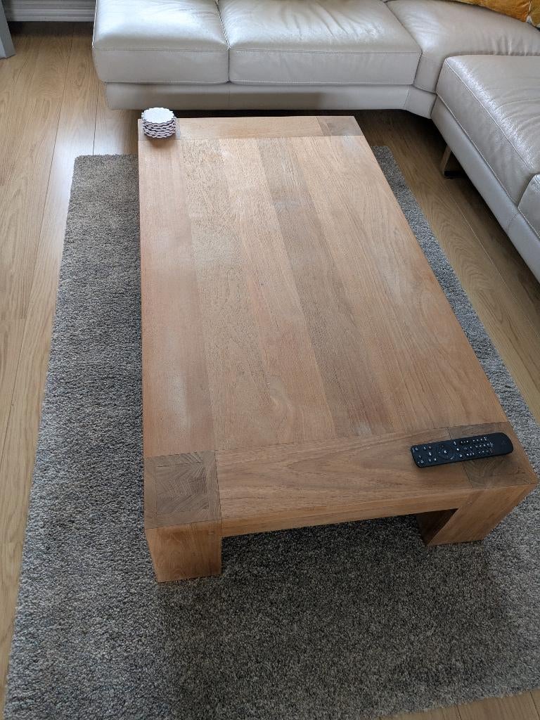 Table basse en teck, Teck, 100 à 150 cm, Moins de 50 cm, Comme neuf