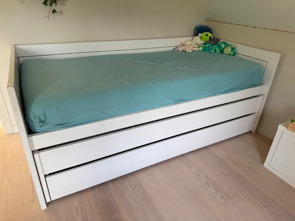 LIFETIME KAJUITBED, Huis en Inrichting, Slaapkamer | Bedden, Ophalen, Gebruikt, 90 cm, Eenpersoons
