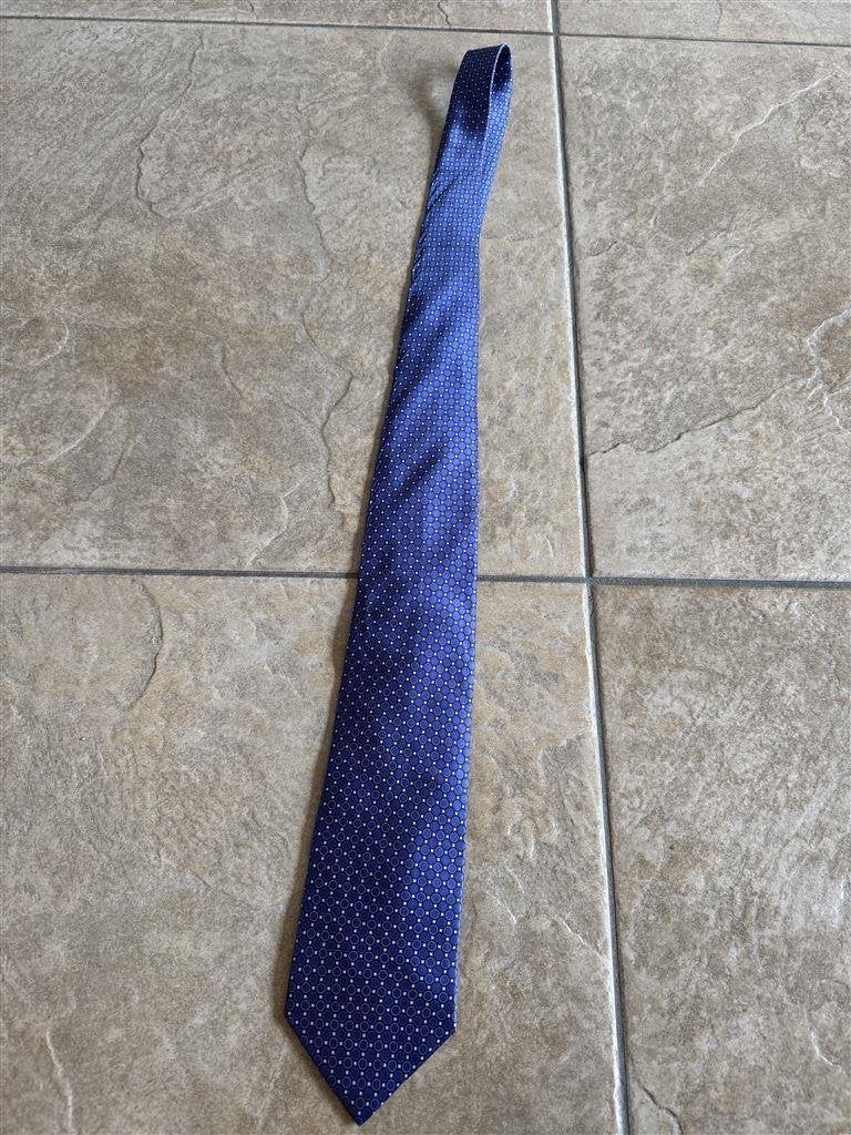 Mark and spencer Stropdas silk - navy blauw, Kleding | Heren, Stropdassen, Zo goed als nieuw, Blauw, Ophalen of Verzenden