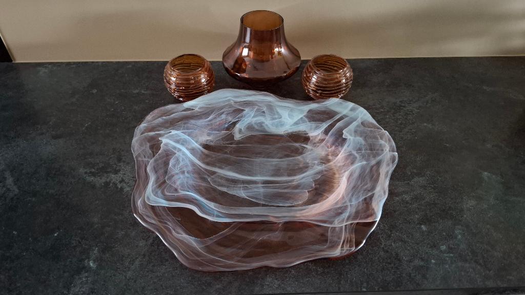 glas schaal, Ophalen, Zo goed als nieuw, Glas, Schaal