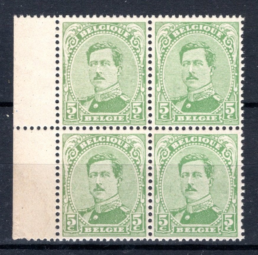 137 MNH 1915 - Z.M. Koning Albert 1 (4 stuks), Verzenden, Postfris, Postfris