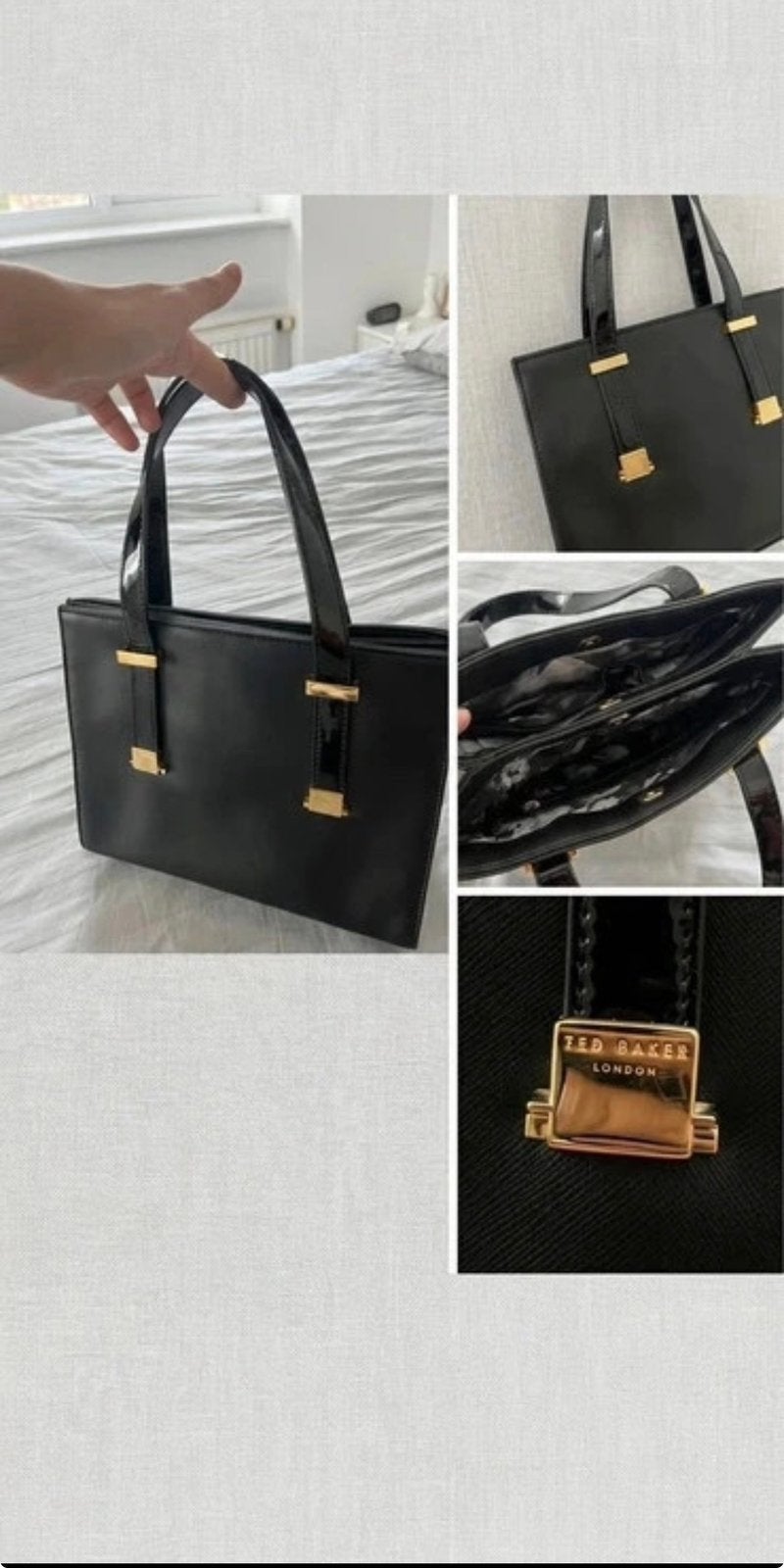 Prachtige, elegante handtas van Ted Baker in het zwart, Bijoux, Sacs & Beauté, Enlèvement ou Envoi, Comme neuf, Noir, Sac à main