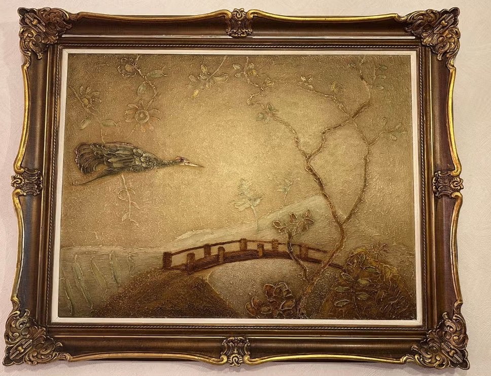 Grand relief décoratif — scène de la nature — cadre baroque, Enlèvement
