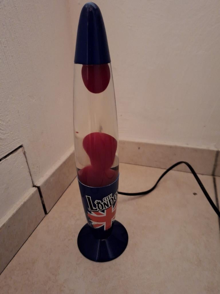 RODE LAVALAMP, Huis en Inrichting, Ophalen of Verzenden, Minder dan 50 cm, INTEMPOREL, Glas