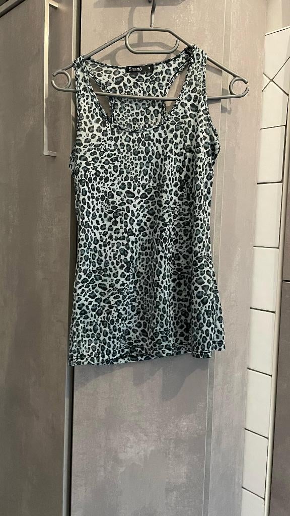 SHANA S transparante zwartgrijze blousetanktop, Overige kleuren, Nieuw, Maat 36 (S), SHANA