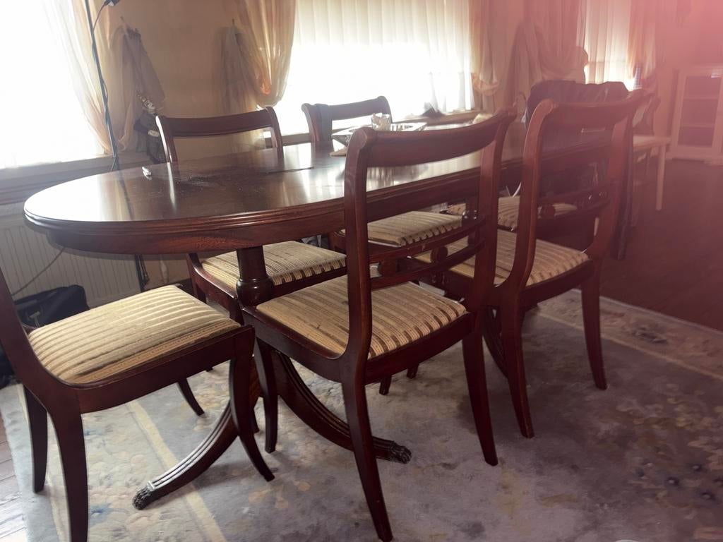 Exclusieve klassieke eethoek – massief hout – tijdloos, Ophalen