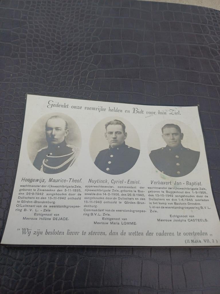 Gendarmerie WW2, Enlèvement ou Envoi