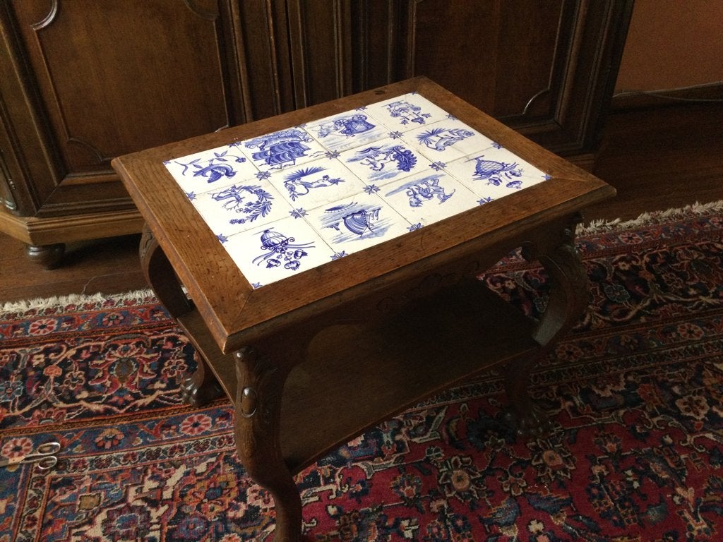 Bijzet tafel - met tegels Delfts blauw (Leopoldsburg), Ophalen