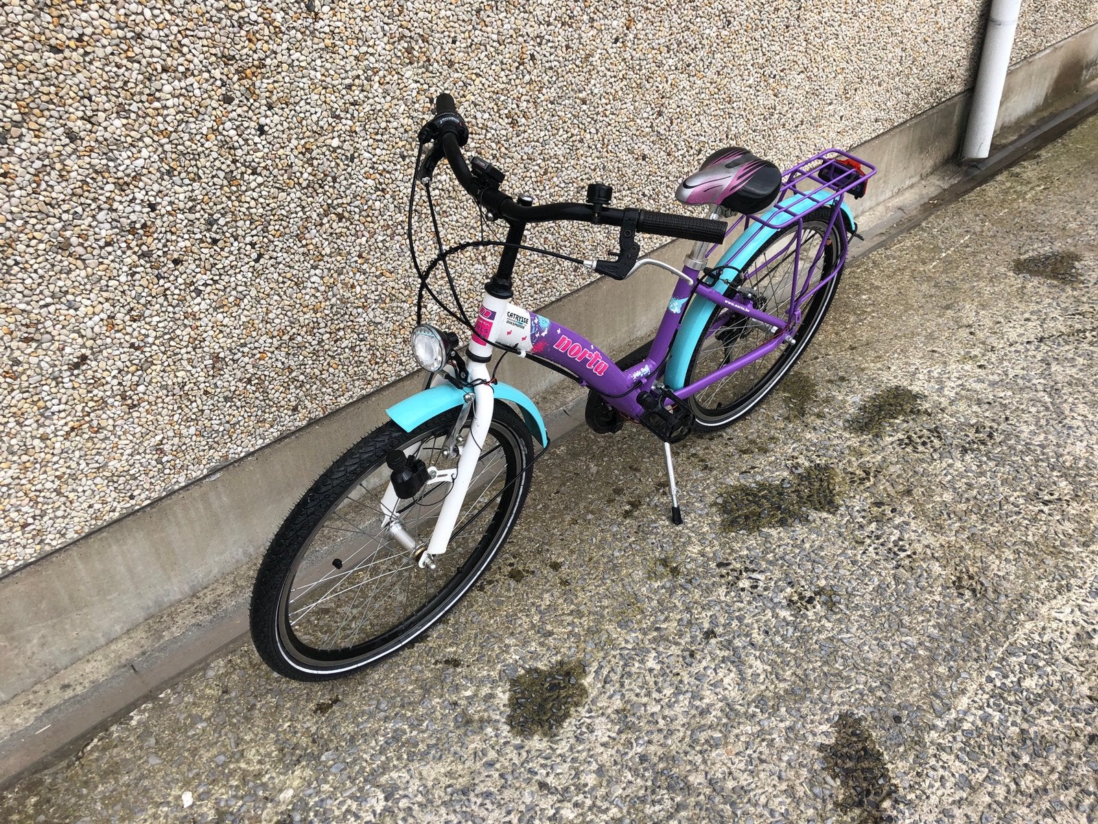 Meisjesfiets Norta +/- 12j, Fietsen en Brommers, Ophalen, Zo goed als nieuw, Velgrem, Versnellingen