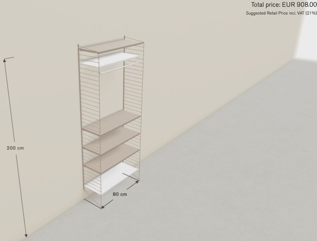 String Furniture, Ophalen, Met plank(en), Gebruikt, 200 cm of meer