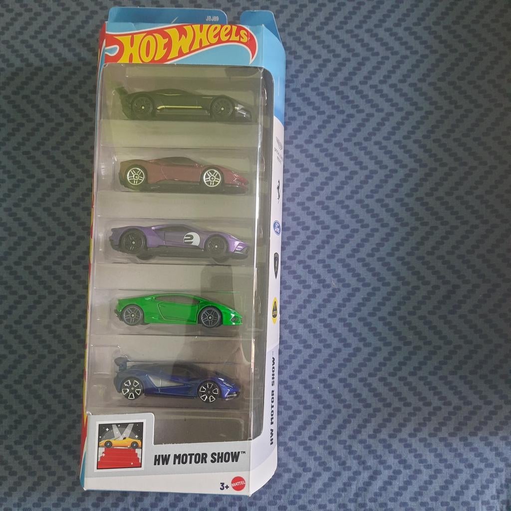 LOT DE 5 HOTWHEELS : « SALON DE L'AUTOMOBILE » * SCELLÉ * NE, Enlèvement, Neuf, Voiture, Autres marques