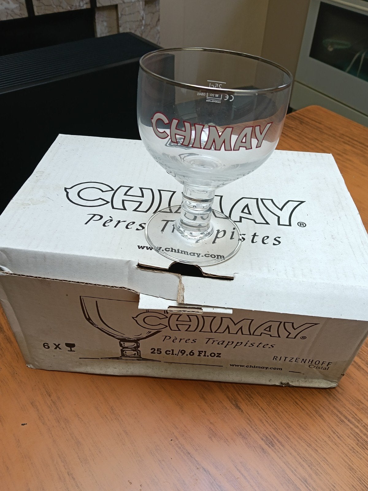 Chimay glazen, Ophalen