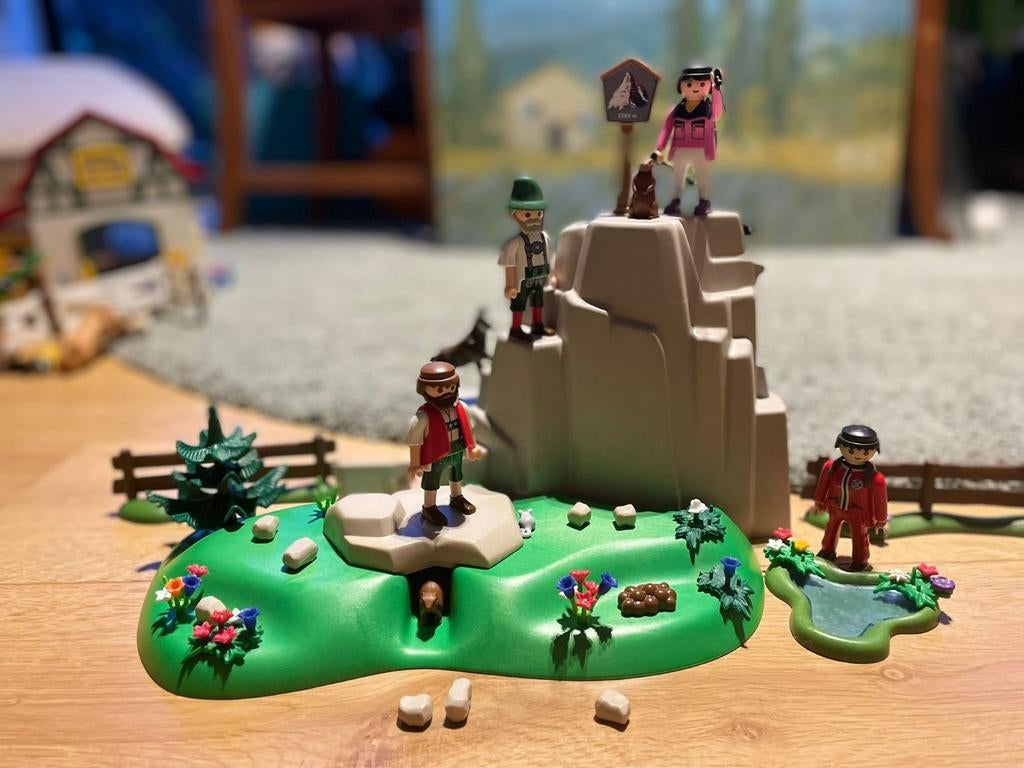 Playmobil Mountain avec poupées, animaux et accessoires, Enlèvement, Utilisé, Ensemble complet