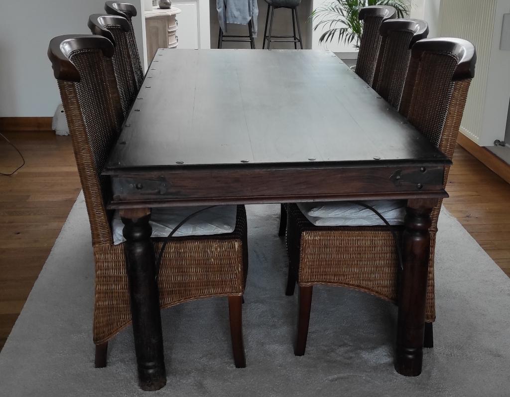 complete eetkamer, Huis en Inrichting, Ophalen, Gebruikt, Koloniaal, 4 tot 6 stoelen