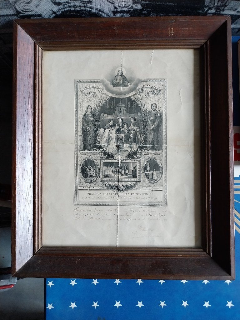 Souvenir de la première communion 1897 1909, Enlèvement ou Envoi
