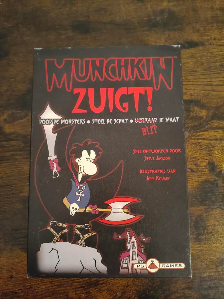 Munchkin zuigt!, Vijf spelers of meer, Ophalen of Verzenden, Zo goed als nieuw, PS Games