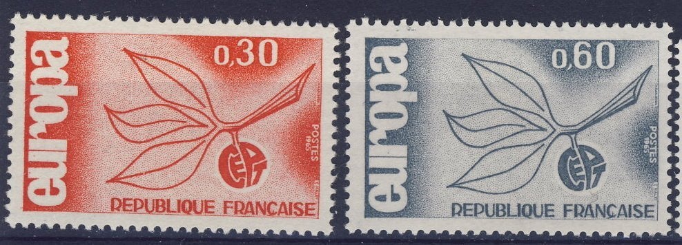 France 1965 - N 1455 - 1456 **, Envoi, Non oblitéré
