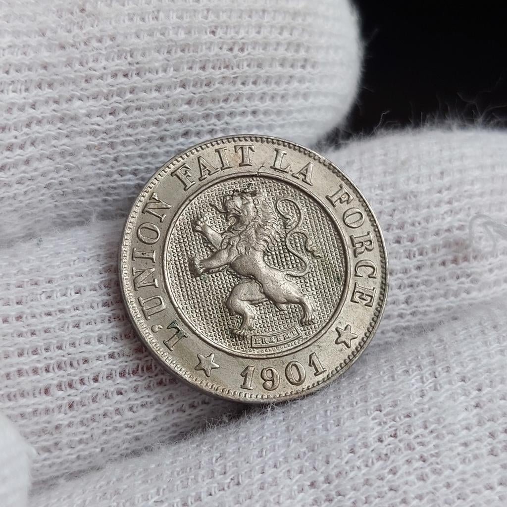 ZELDZAAM! Munt / België / 10 centiement / 1901 FR / Prachtig, Postzegels en Munten, Ophalen of Verzenden