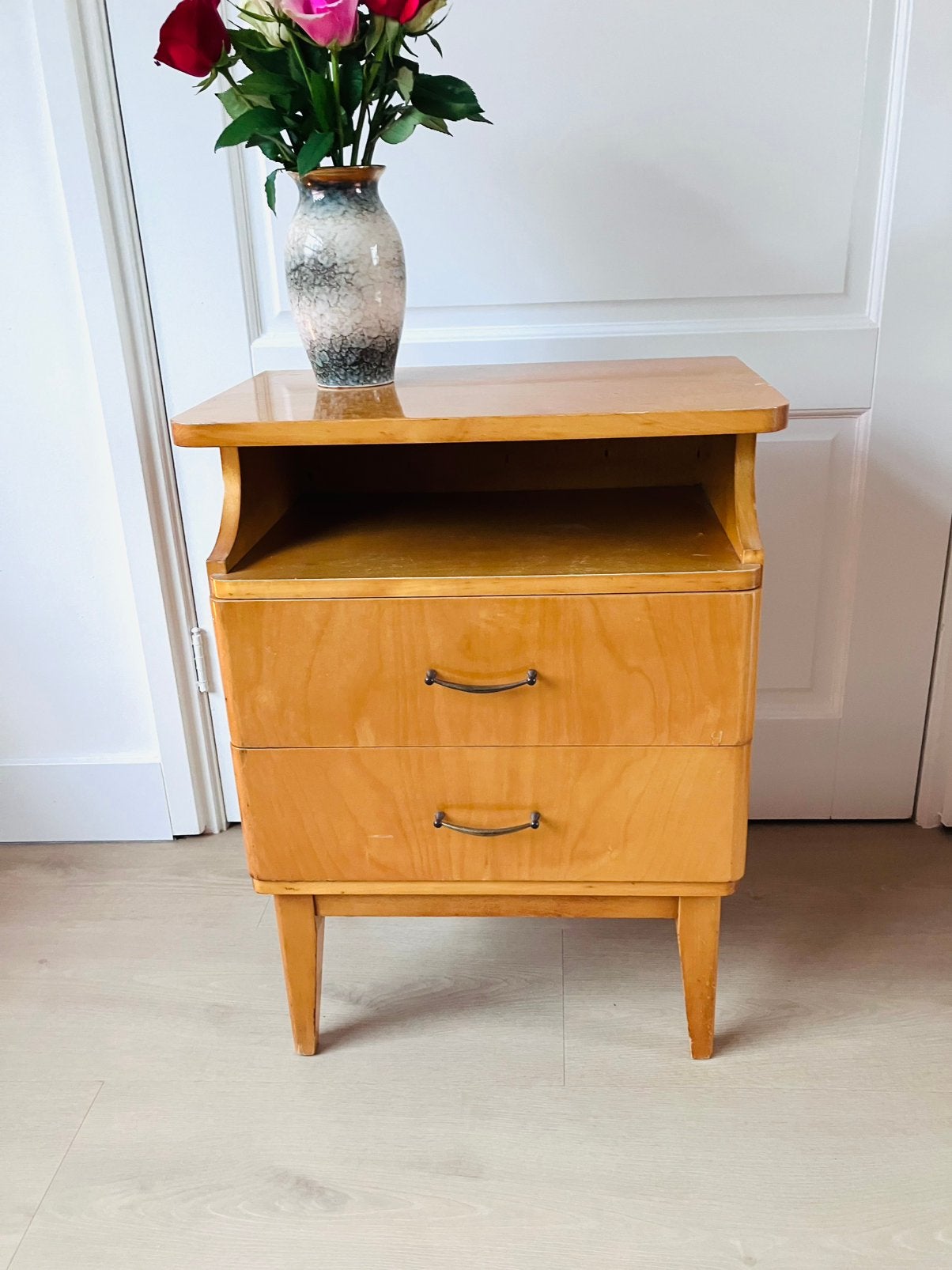 Prachtig vintage nachtkastje van het Belgische Imexcotra, 45 à 65 cm, Comme neuf, Enlèvement, 55 à 70 cm