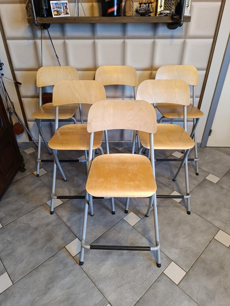Tabourets hauts ikea vintage model franklin, Bois