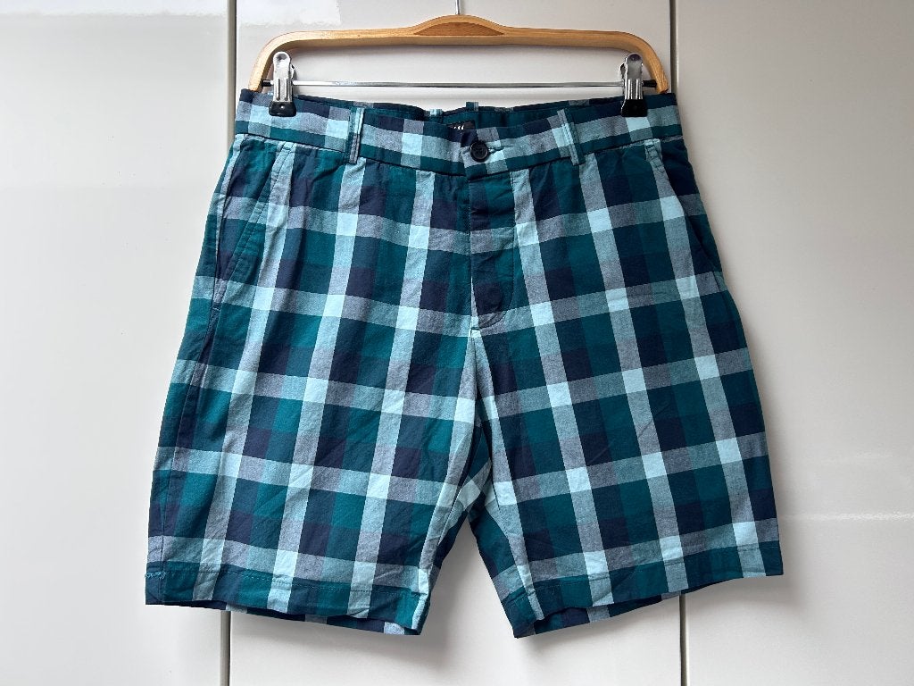 Short à carreaux verts H&M - Taille S *', Enlèvement ou Envoi, Comme neuf, Vert, H&M