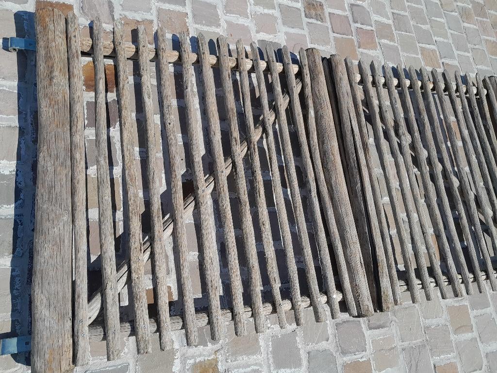 Portail en châtaignier, Enlèvement, Utilisé, Bois, Avec portail