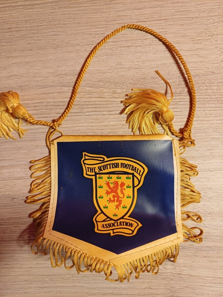 Fanion Vintage Écosse Football - Officiel SFA (Années 70/80), Envoi, Utilisé, Fanion ou Écharpe
