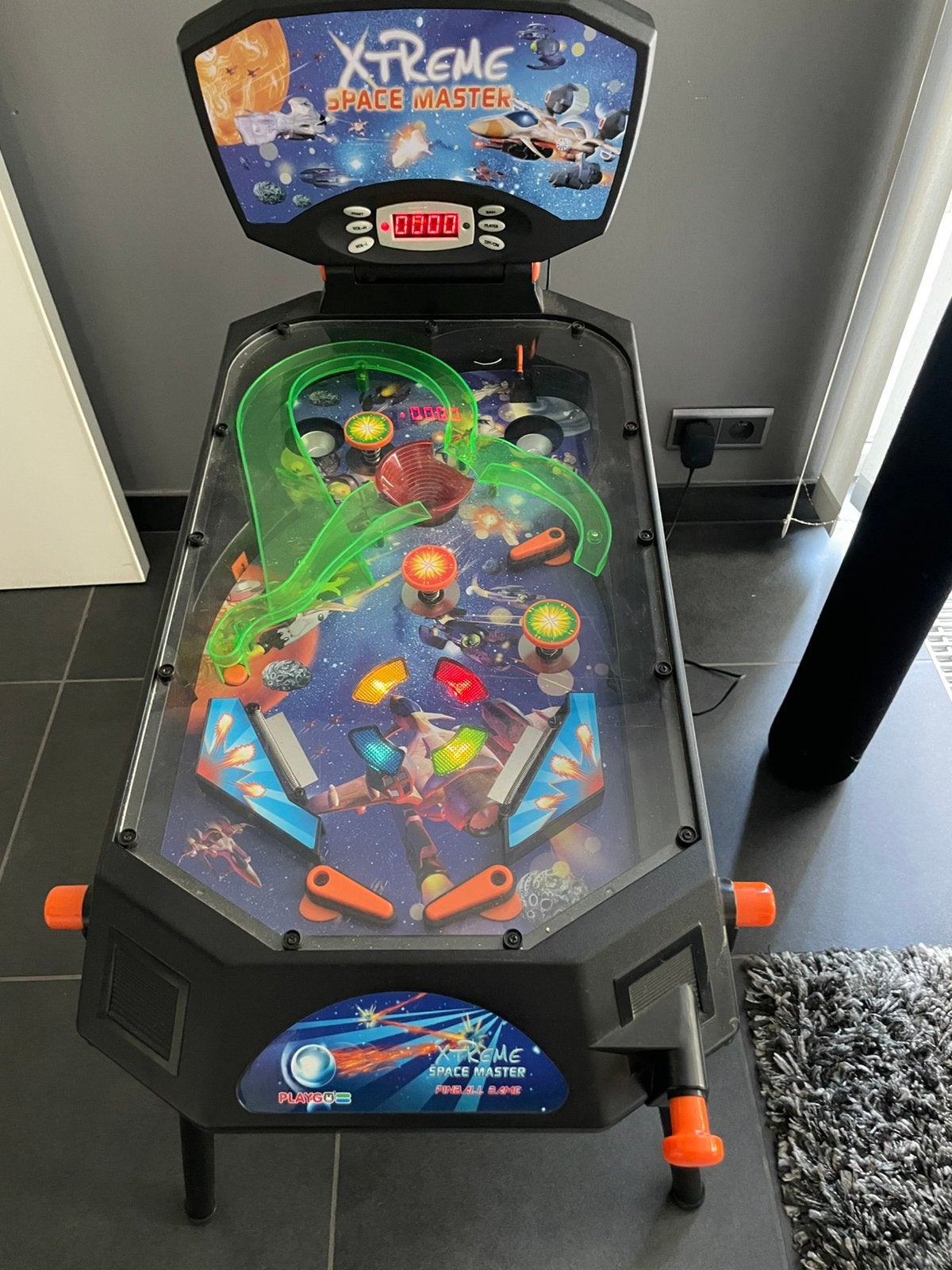 Flipperkast space xtreme merk playgo, Ophalen, Gebruikt