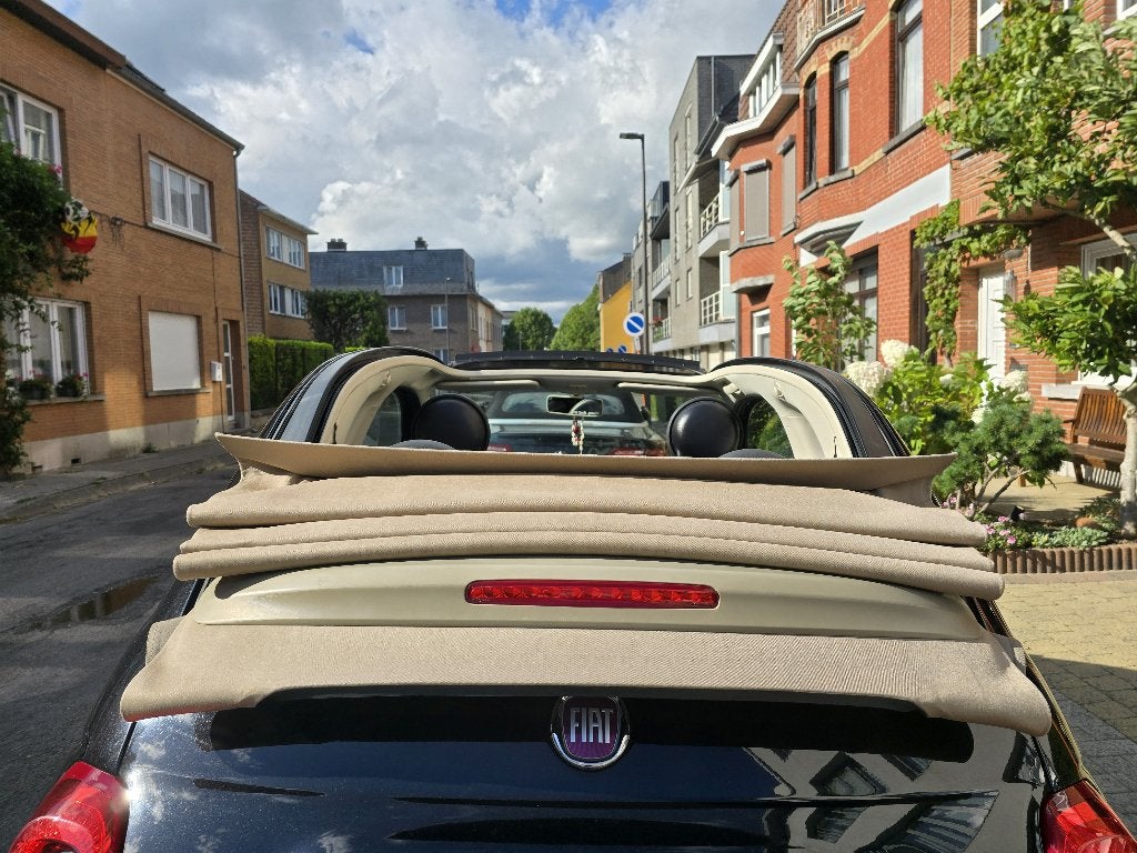 FIAT 500CABRIOLET LOUNGE NOIR + CAR PASS + CLIMATISATION, Autos, 1242 cm³, Achat, Euro 6, Cabriolet