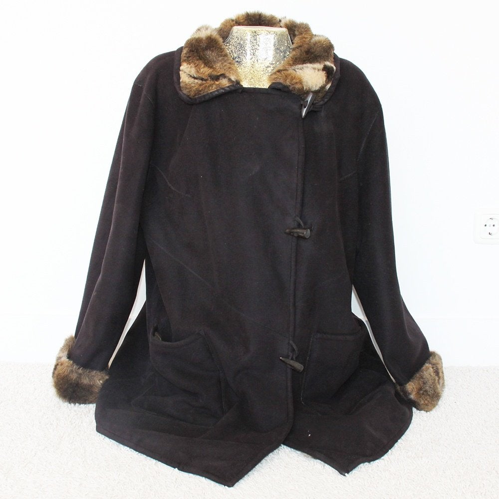Prachtige Warme Fuchs Schmitt Jas (Maat 46) € 100,-, Verzenden, Zwart, Maat 46/48 (XL) of groter, Zo goed als nieuw