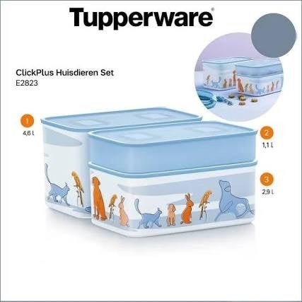 Nieuwe clickplus huisdieren set van tupperware, Huis en Inrichting, Ophalen of Verzenden, Nieuw