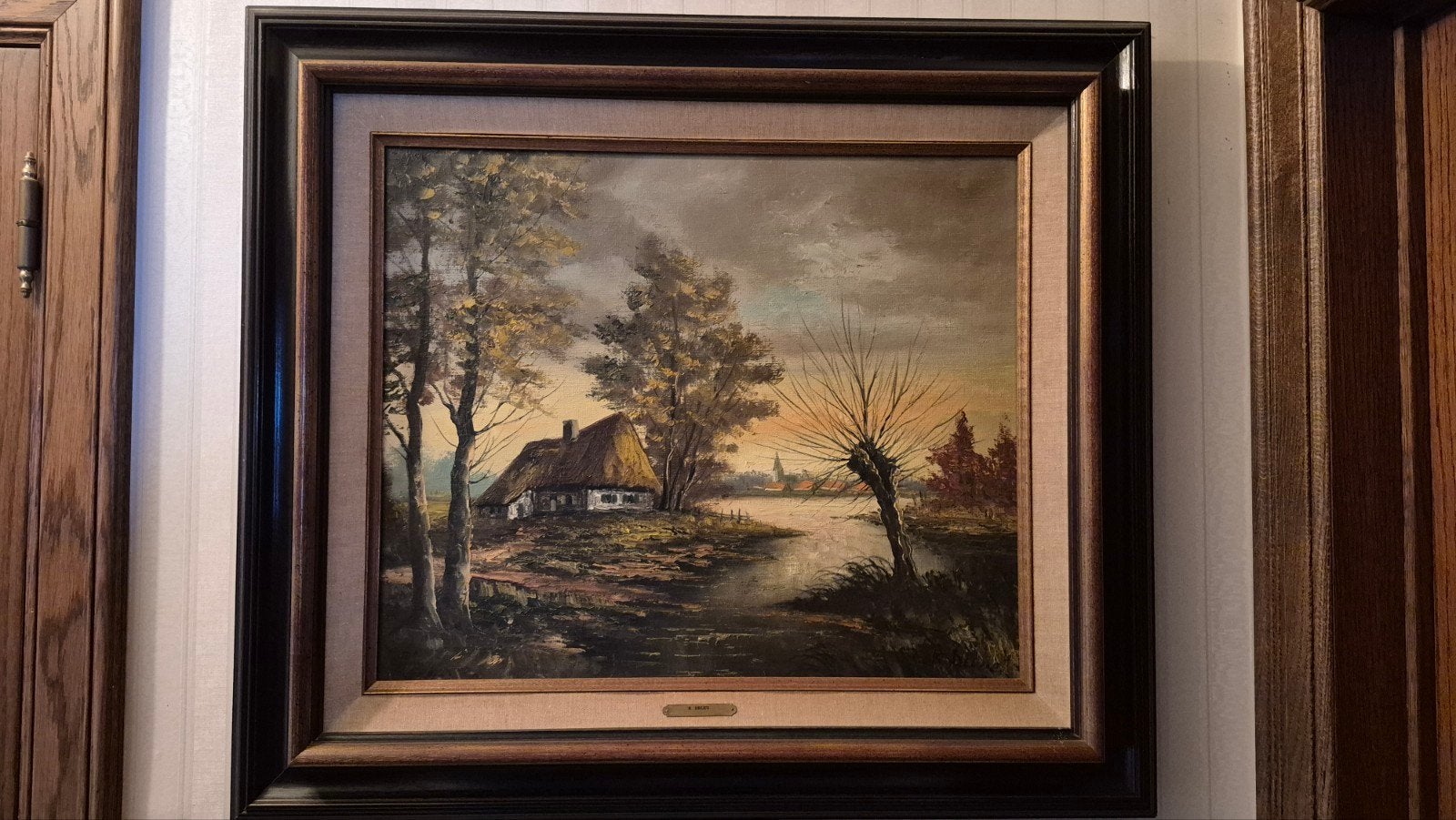 schilderij olieverf, Antiek en Kunst, Ophalen, Klassiek, Olieverf, Doek