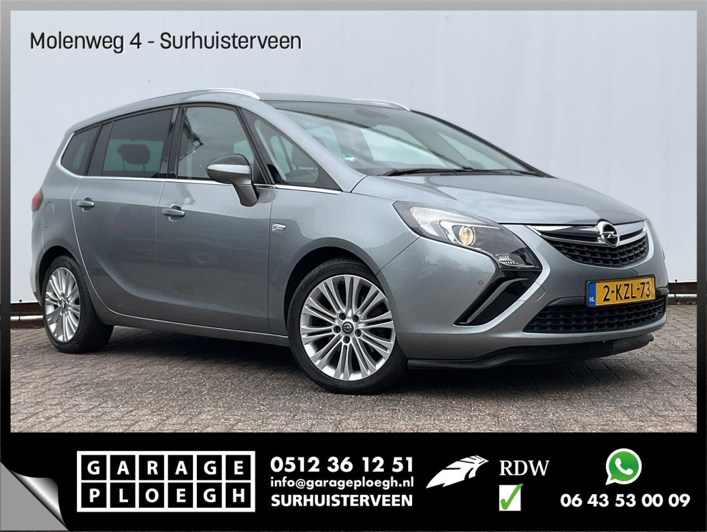 Opel Zafira Tourer 1.4 Business+ Trekhaak Nav/Cruise Airco P, 144 g/km, Argent ou Gris, Achat, Entreprise