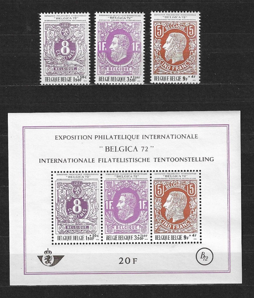 Belgique OPC 1551-53 + BL48 Belgica 72 **, Enlèvement ou Envoi, Non oblitéré, Neuf