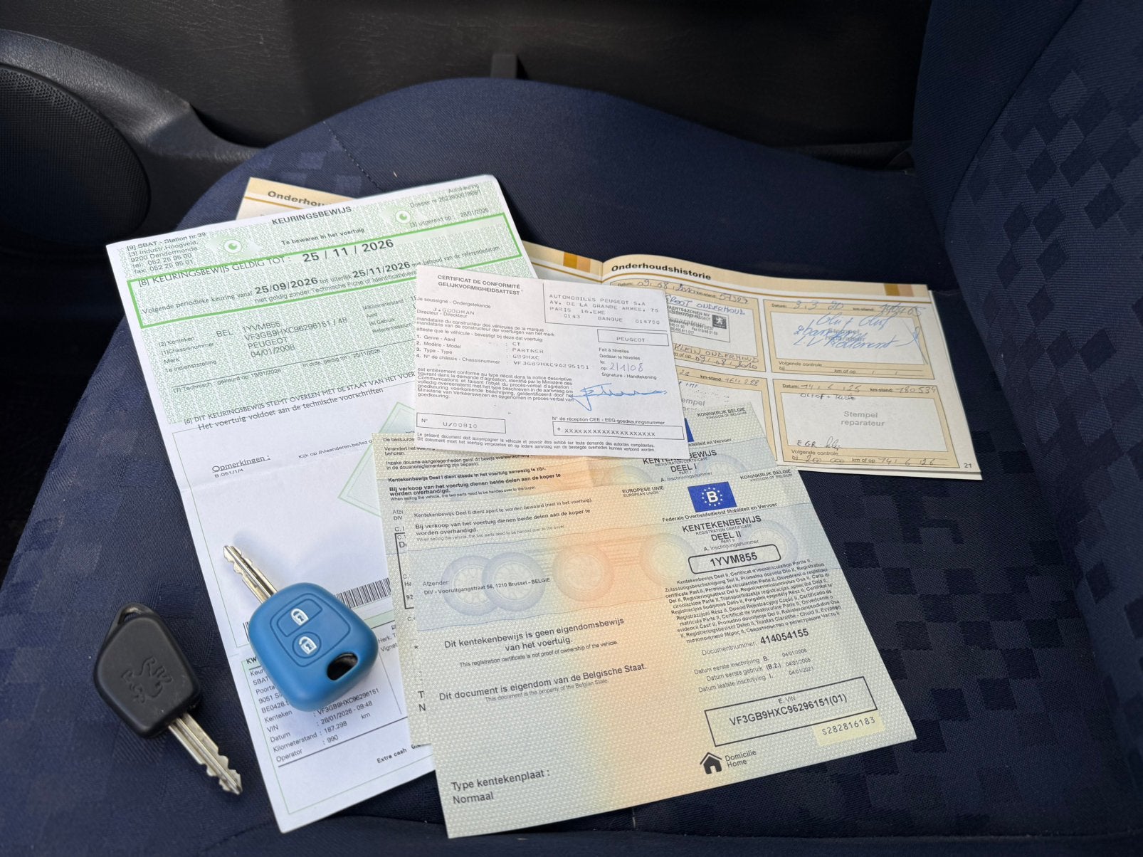 - Peugeot Partner - 1.6 Diesel - 01/2008 - Clima - 200 000km, Autos, Achat, 2 places, Bleu, 5 portes