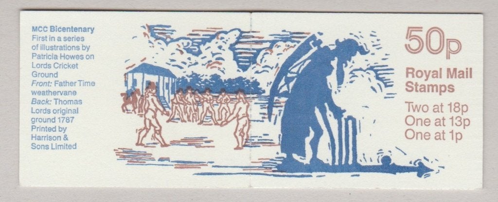 Livret GB 1987 SG FB39 Marylebone Cricket Club **, Timbres & Monnaies, Timbres | Europe | Royaume-Uni, Envoi, Non oblitéré